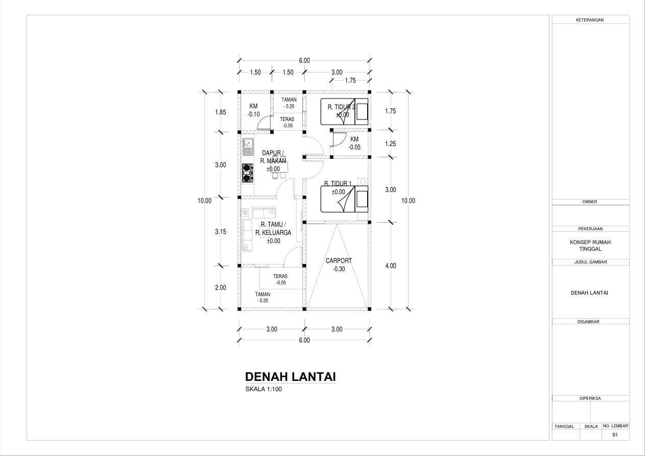 DENAH LANTAI