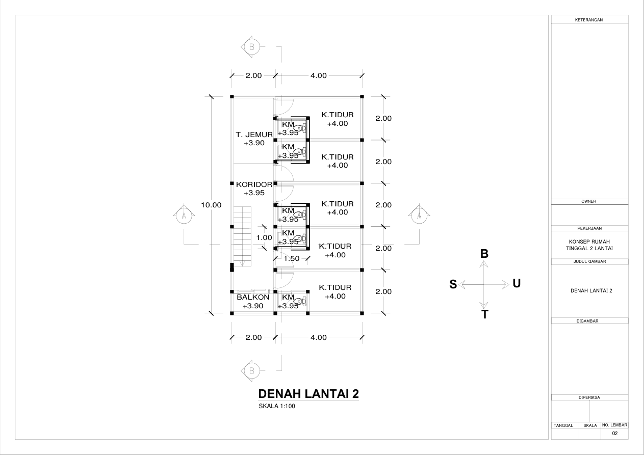 DENAH LANTAI 2