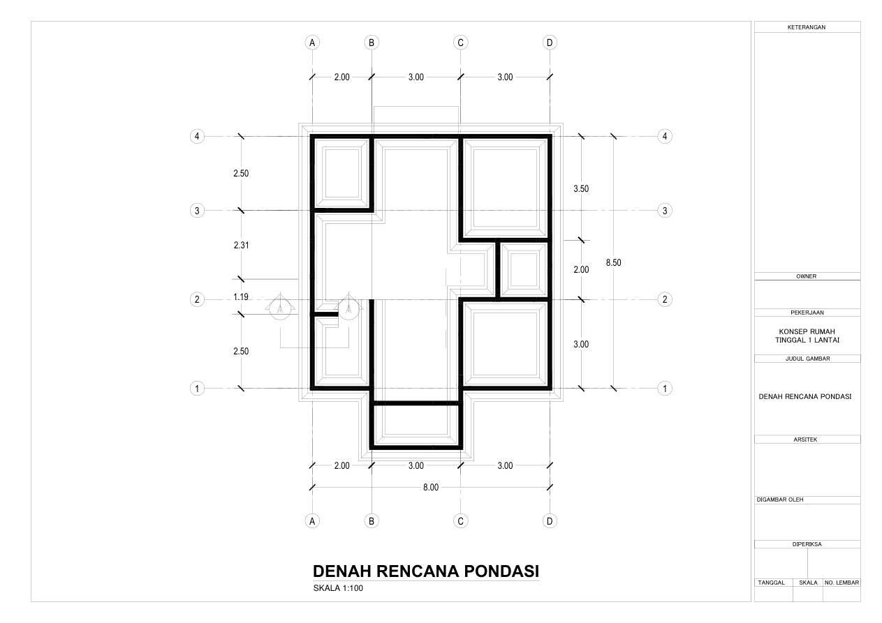 DENAH RENCANA PONDASI