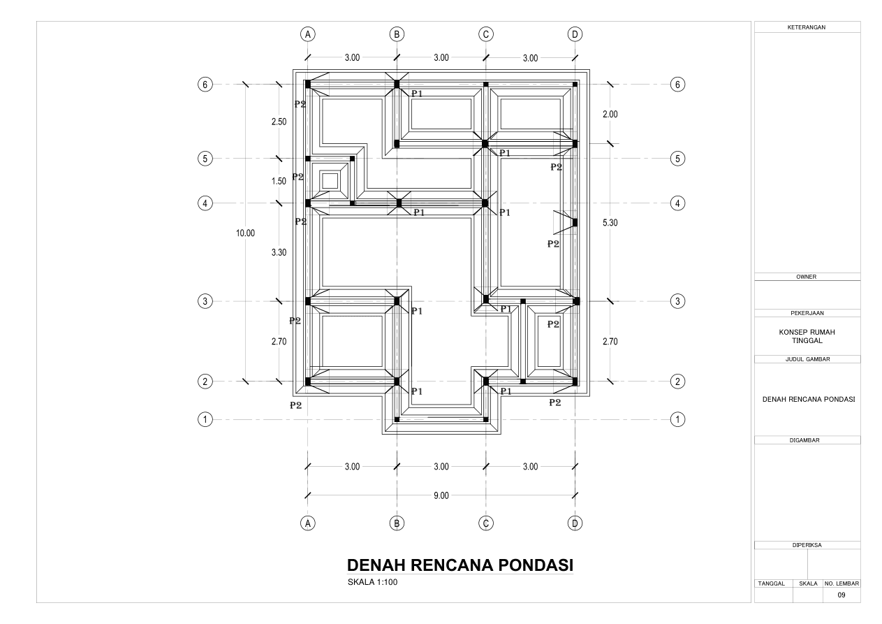 DENAH RENCANA PONDASI
