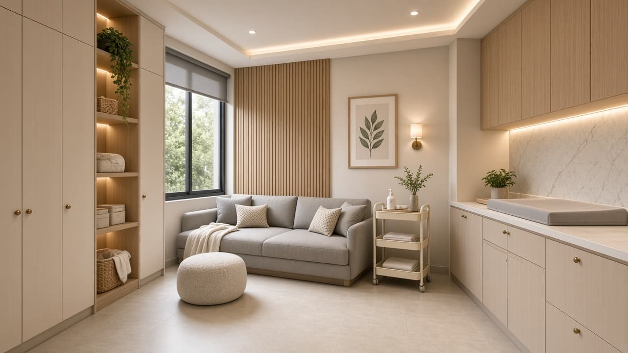 Fit-out Nursery / Ruang Laktasi fotorealistik