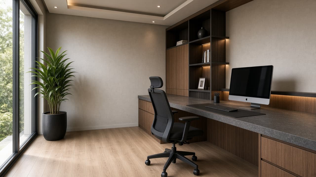 Renovasi Ruang Kerja fotorealistik