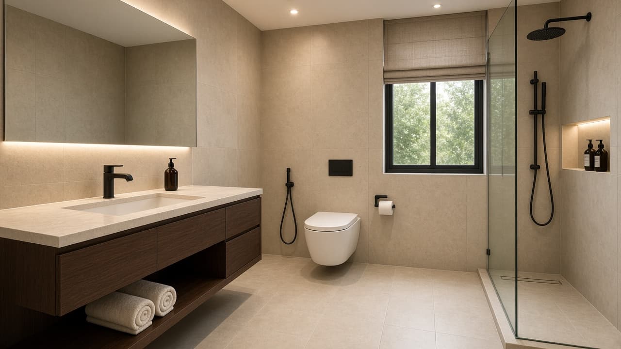 Kamar Mandi Tamu fotorealistik