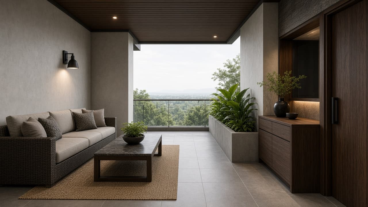 Balkon Pribadi fotorealistik